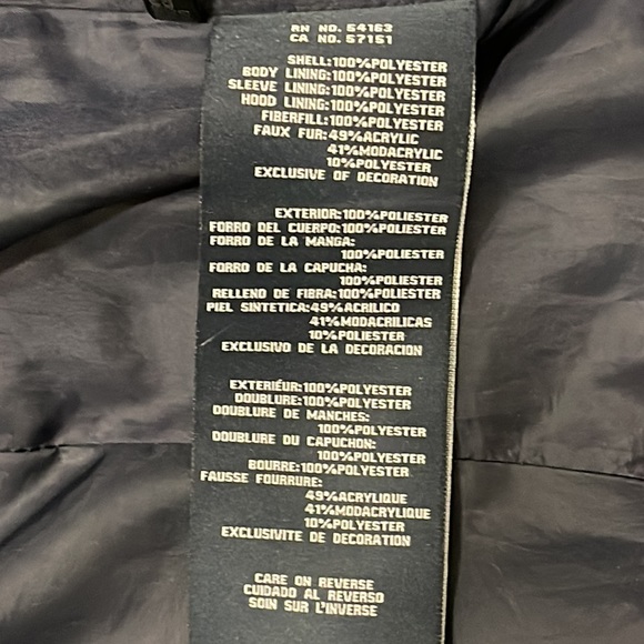 Tommy Hilfiger Burgandy Puffer Long Jacket Coat Detachable Faux Fur Hoodie M - Picture 14 of 15